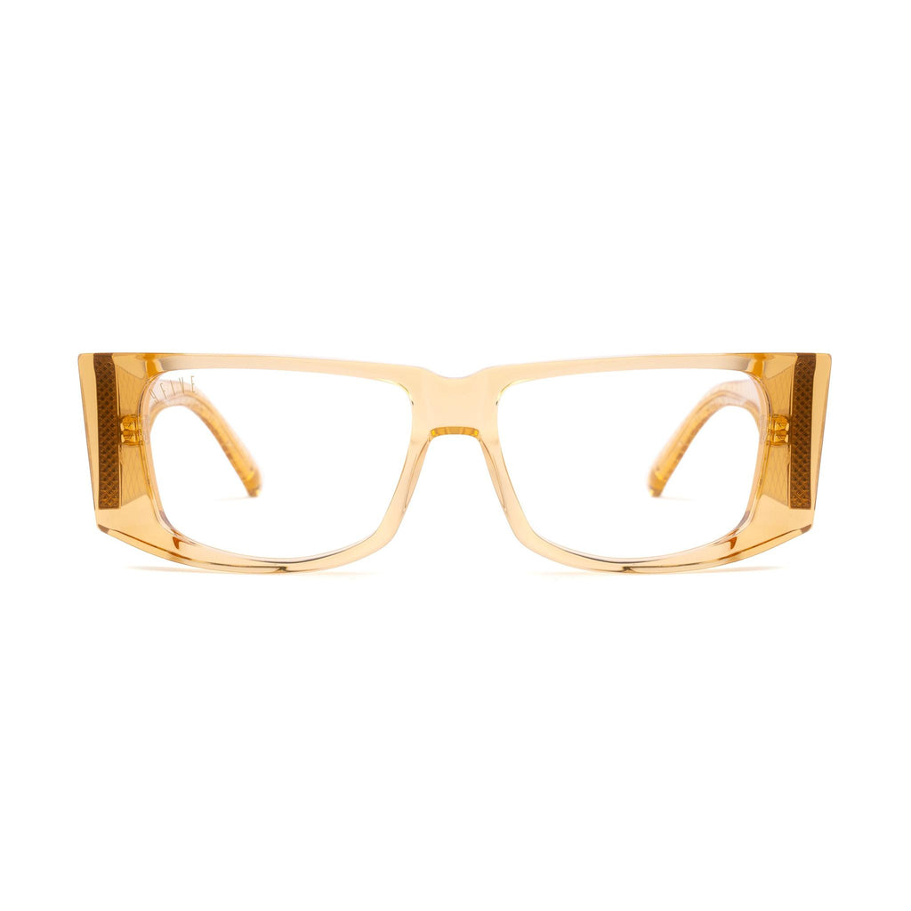 9FIVE Angelo Gold Snake Clear Lens Glasses