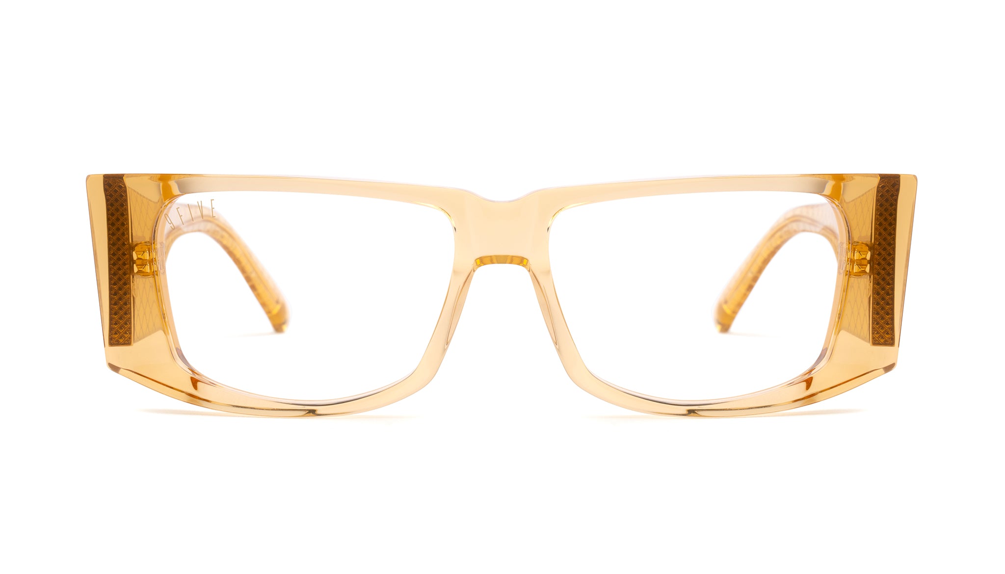 9FIVE Angelo Gold Snake Clear Lens Glasses
