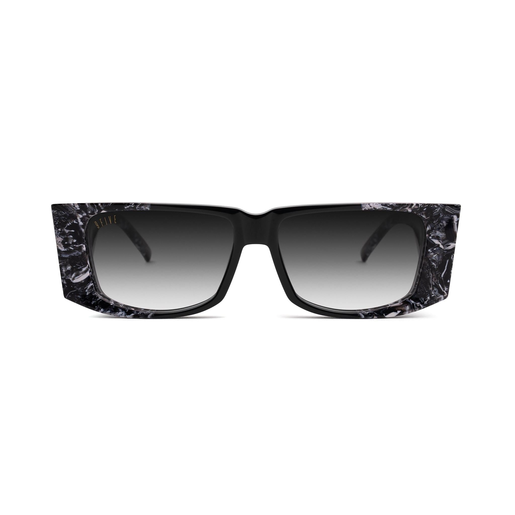 9FIVE Angelo Onyx LTD Black Gradient Sunglasses — front [g:black-gradient s:all o:1]