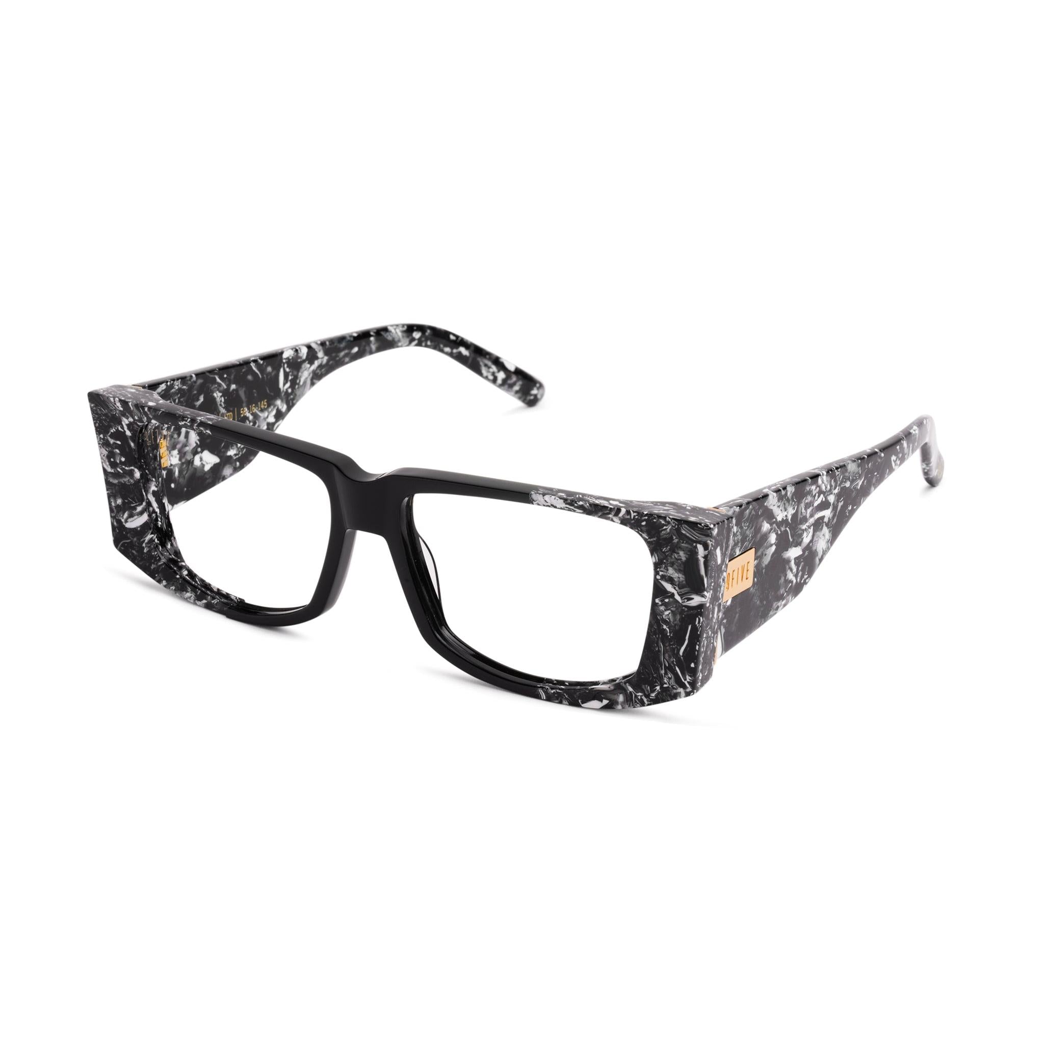 9FIVE Angelo Onyx LTD Clear Lens Glasses