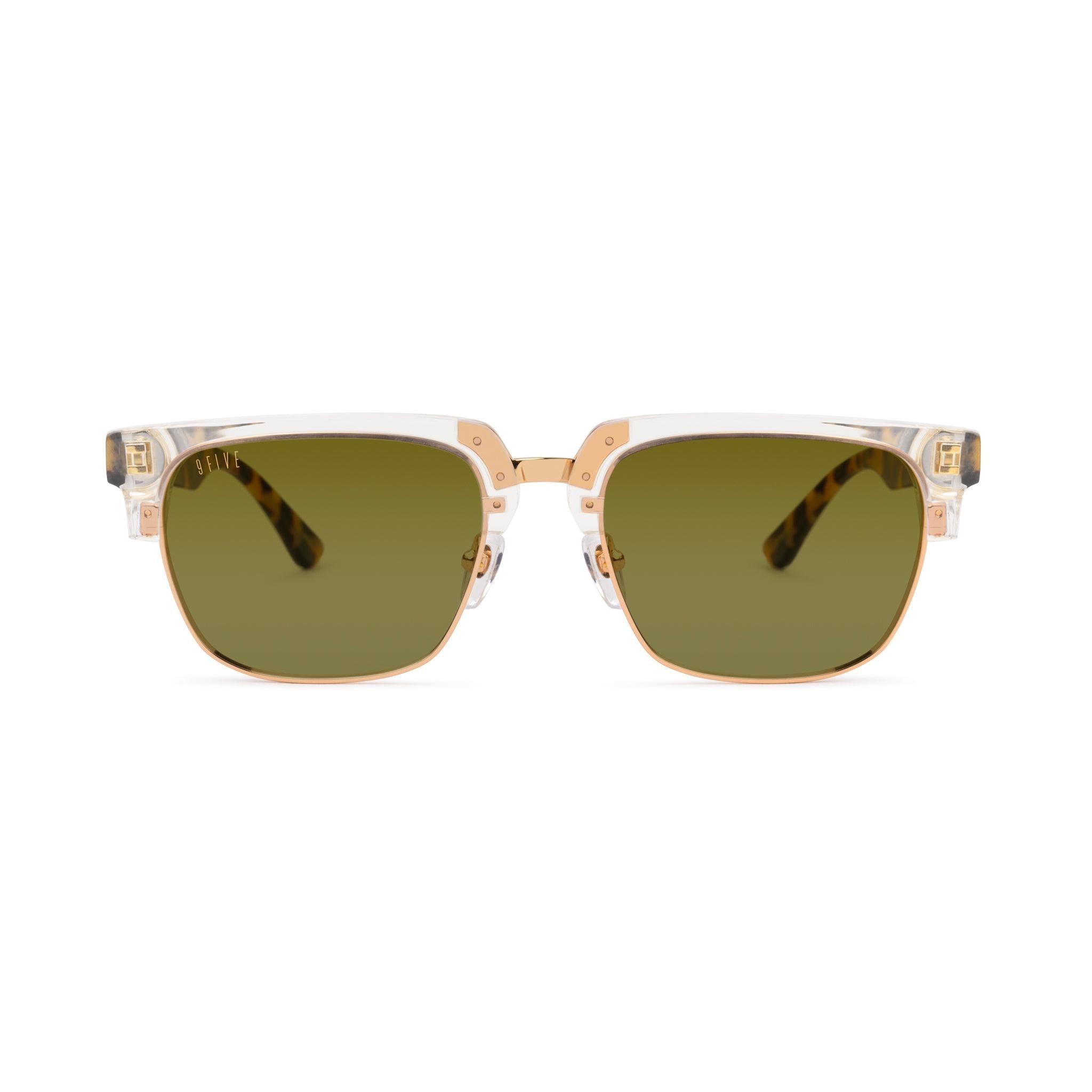 9FIVE Belmont Oasis LTD Sage Sunglasses — front [g:sage s:reg o:1]