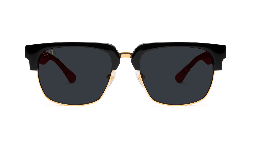 9FIVE Belmont Red Marble & 24K Gold Sunglasses