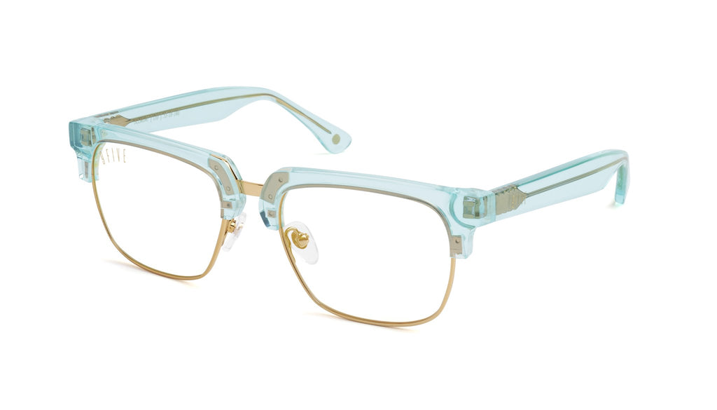9FIVE Belmont Tiffany & 24K Gold Clear Lens Glasses