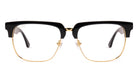 9FIVE Belmont Gold Marble & 24K Gold XL Clear Lens Glasses Rx