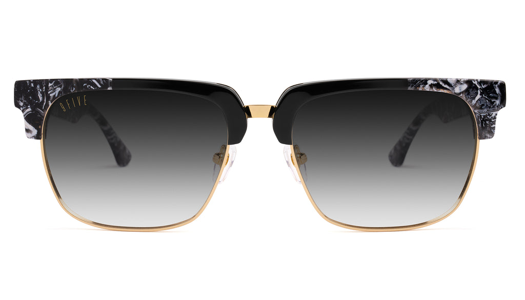 9FIVE Belmont Black & White Onyx XL - Gradient Sunglasses