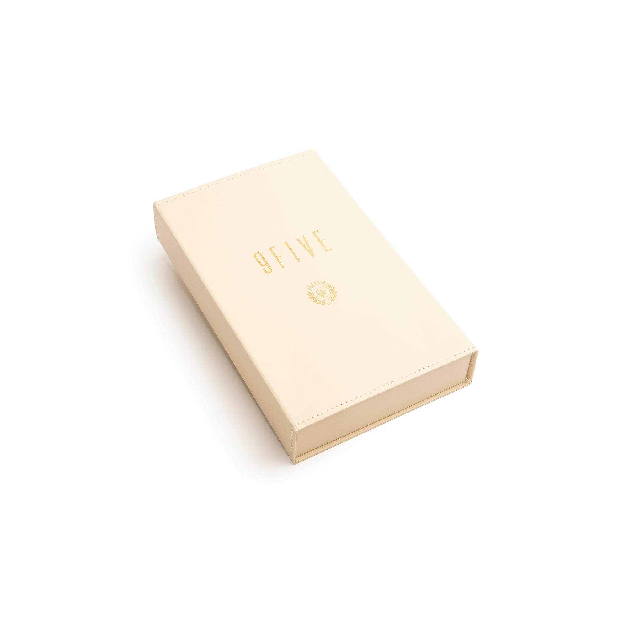 9FIVE Cream Leather Bible Case