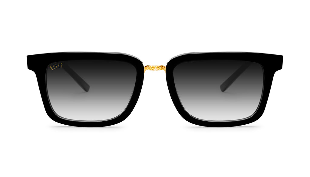 9FIVE Bishop Black & 24K Gold - Gradient Sunglasses