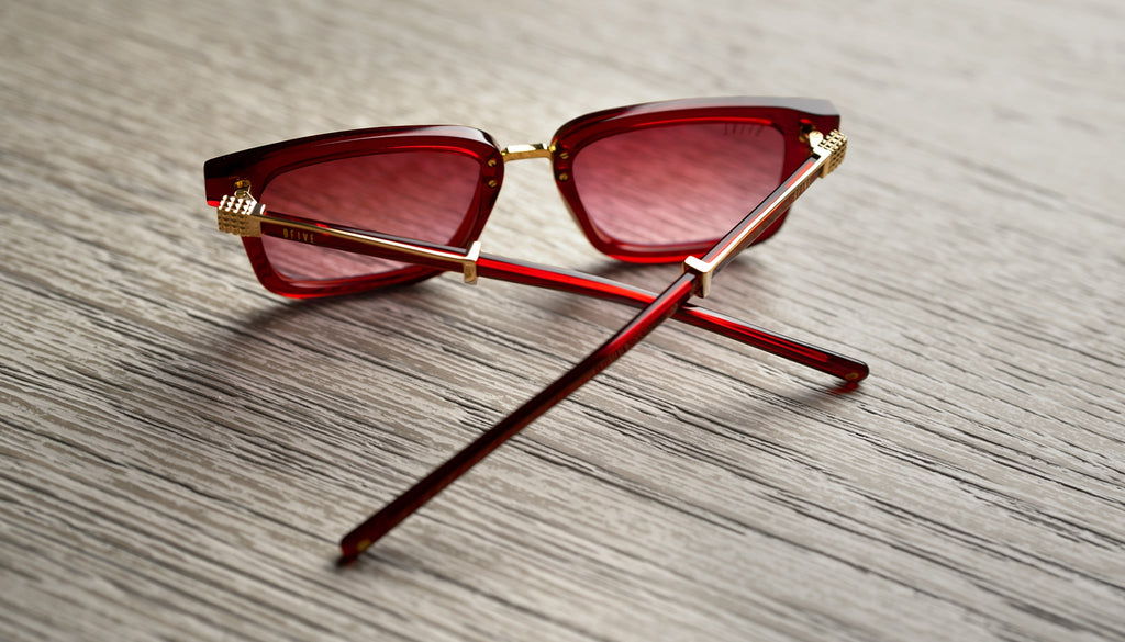 9FIVE Bishop Ruby & 24K Gold - Ruby Gradient Sunglasses