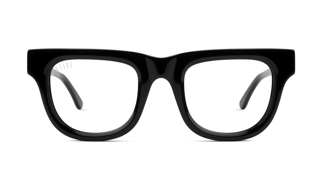 9FIVE Camino Black & 24K Gold Clear Lens Glasses