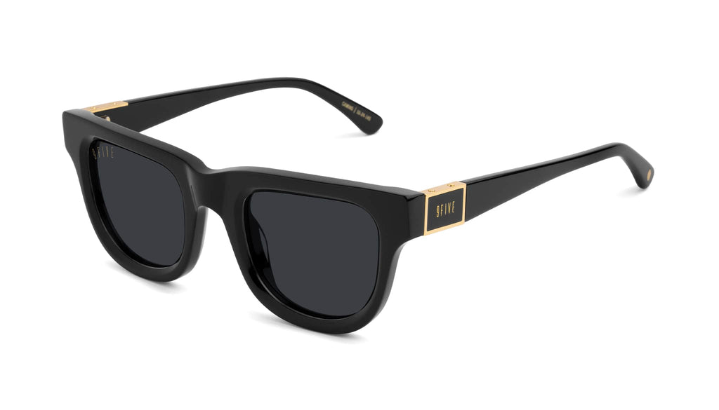 9FIVE Camino Black & 24K Gold Sunglasses