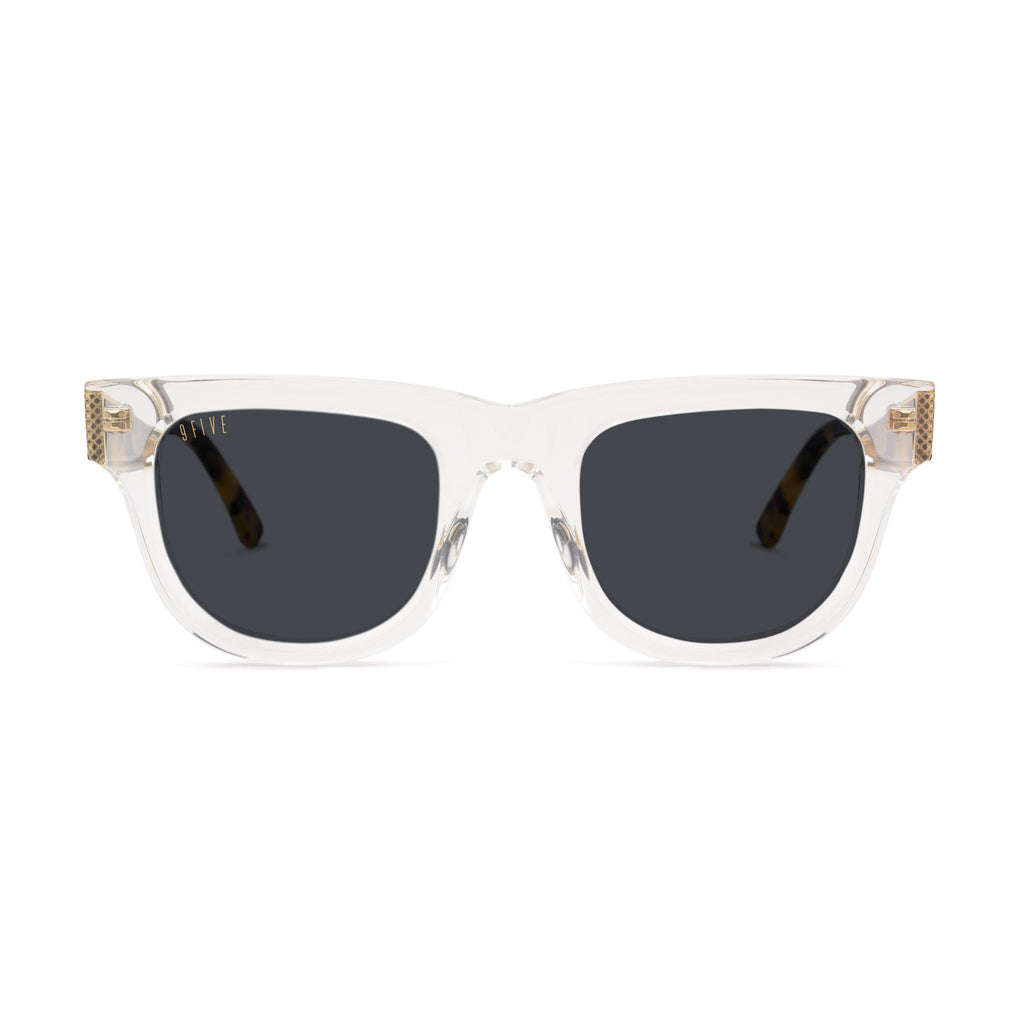9FIVE Camino Oasis Black & 24K Gold Sunglasses — front [g:black s:all o:1]