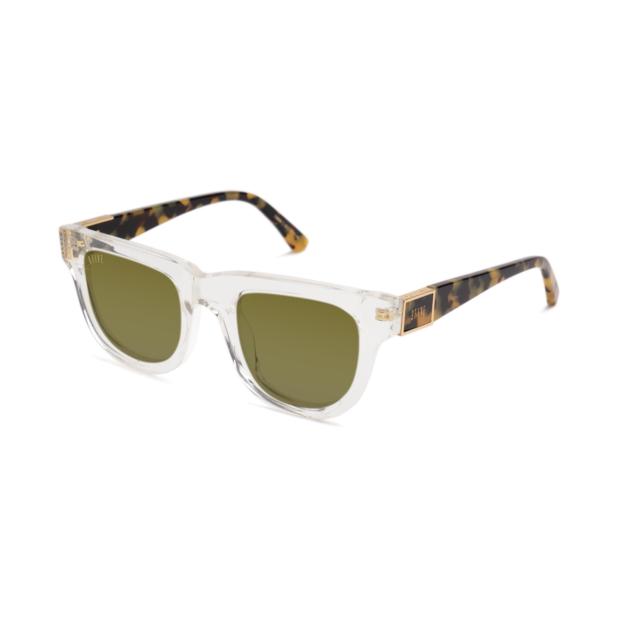 9FIVE Camino Oasis Sage & 24K Gold Sunglasses — side [g:sage s:all o:2]