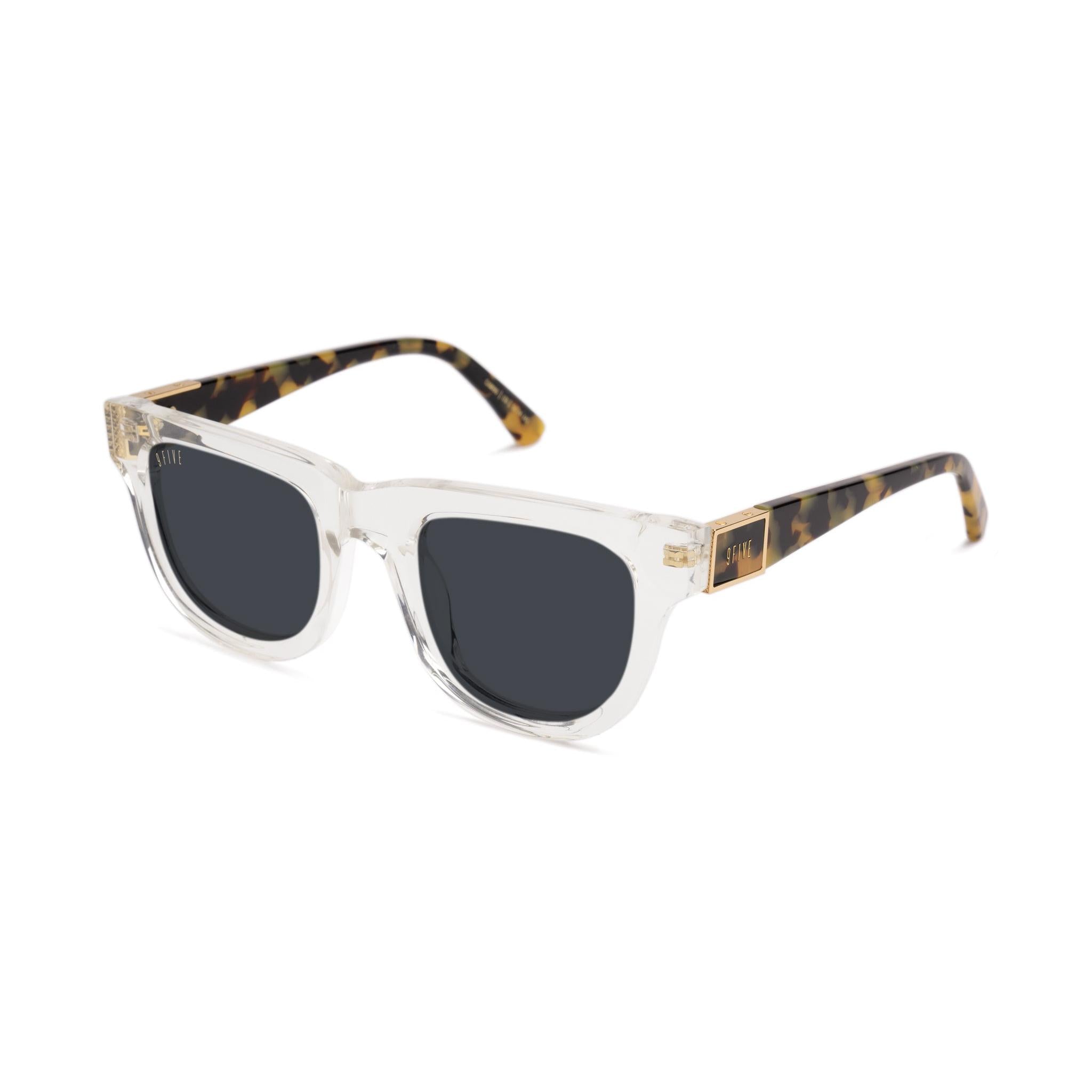 9FIVE Camino Oasis Black & 24K Gold Sunglasses — side [g:black s:all o:2]