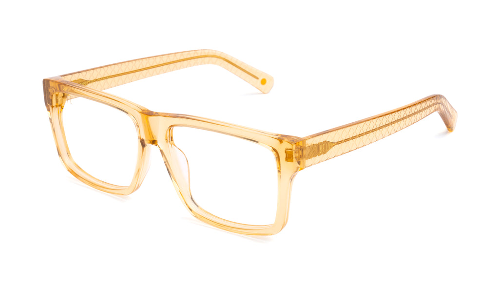 9FIVE Caps Gold Snake Clear Lens Glasses