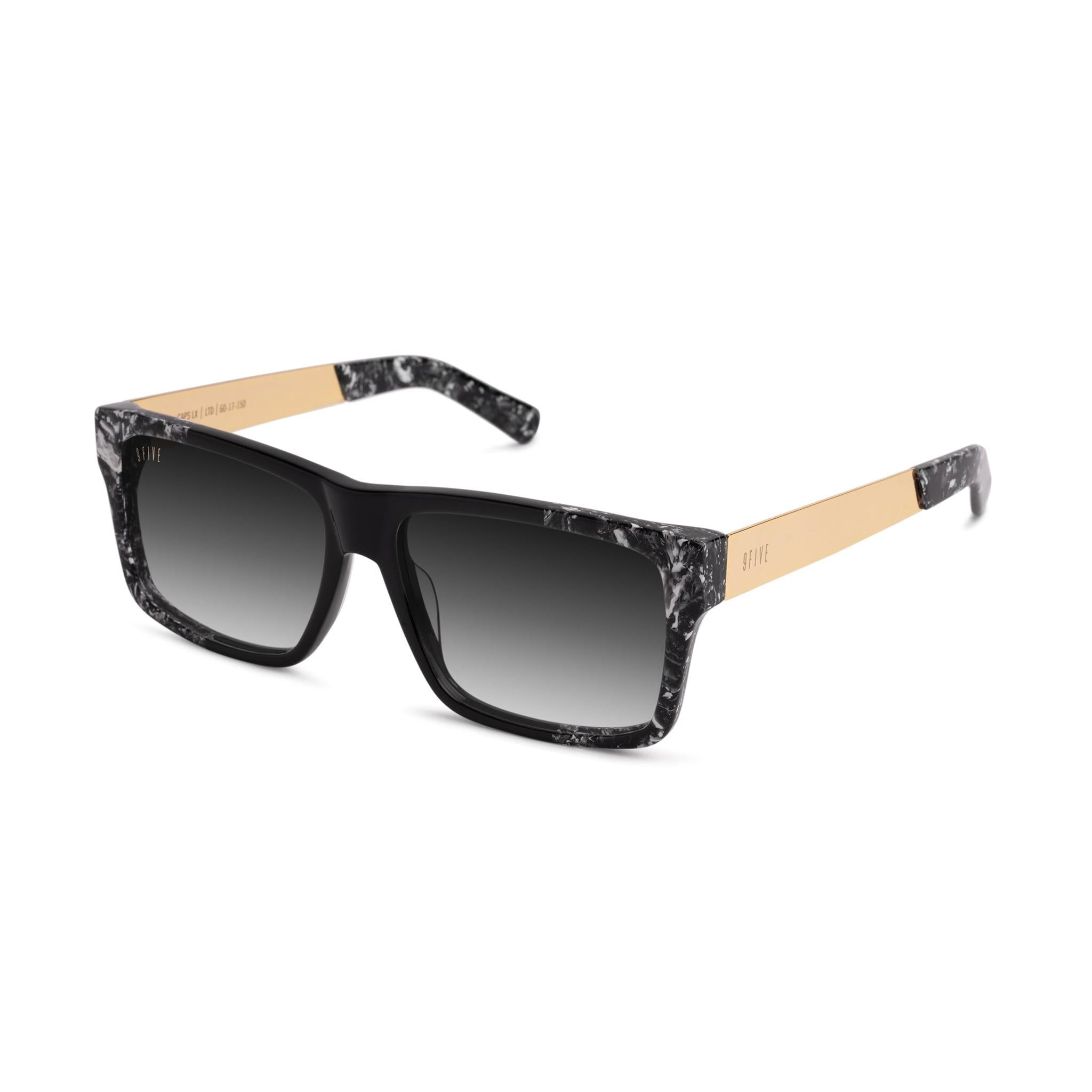 9FIVE Caps LX Onyx LTD Black Gradient Sunglasses — side [g:black-gradient s:all o:2]