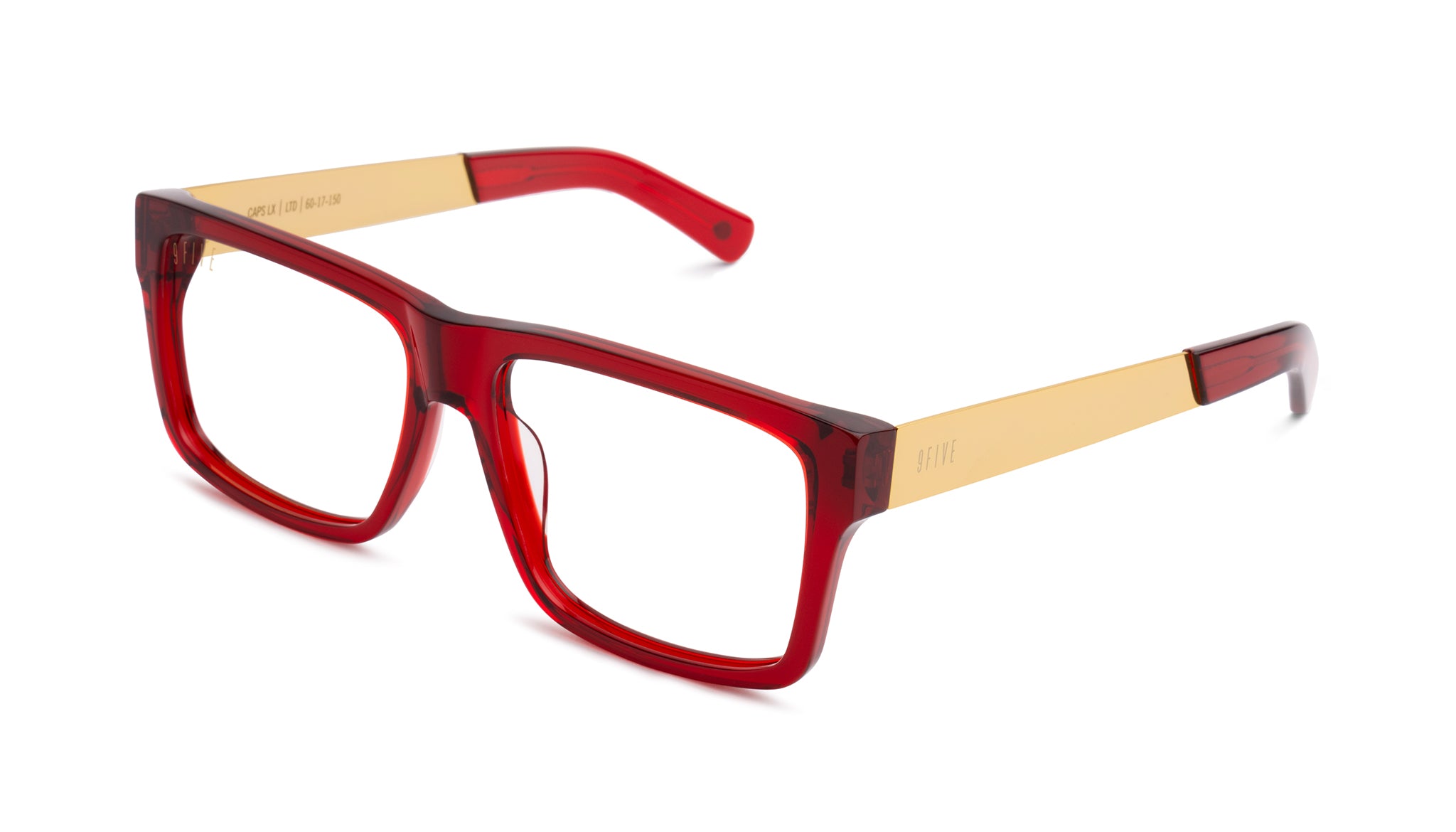 9FIVE Caps LX Ruby & 24K Gold Clear Lens Glasses – 9FIVE Eyewear