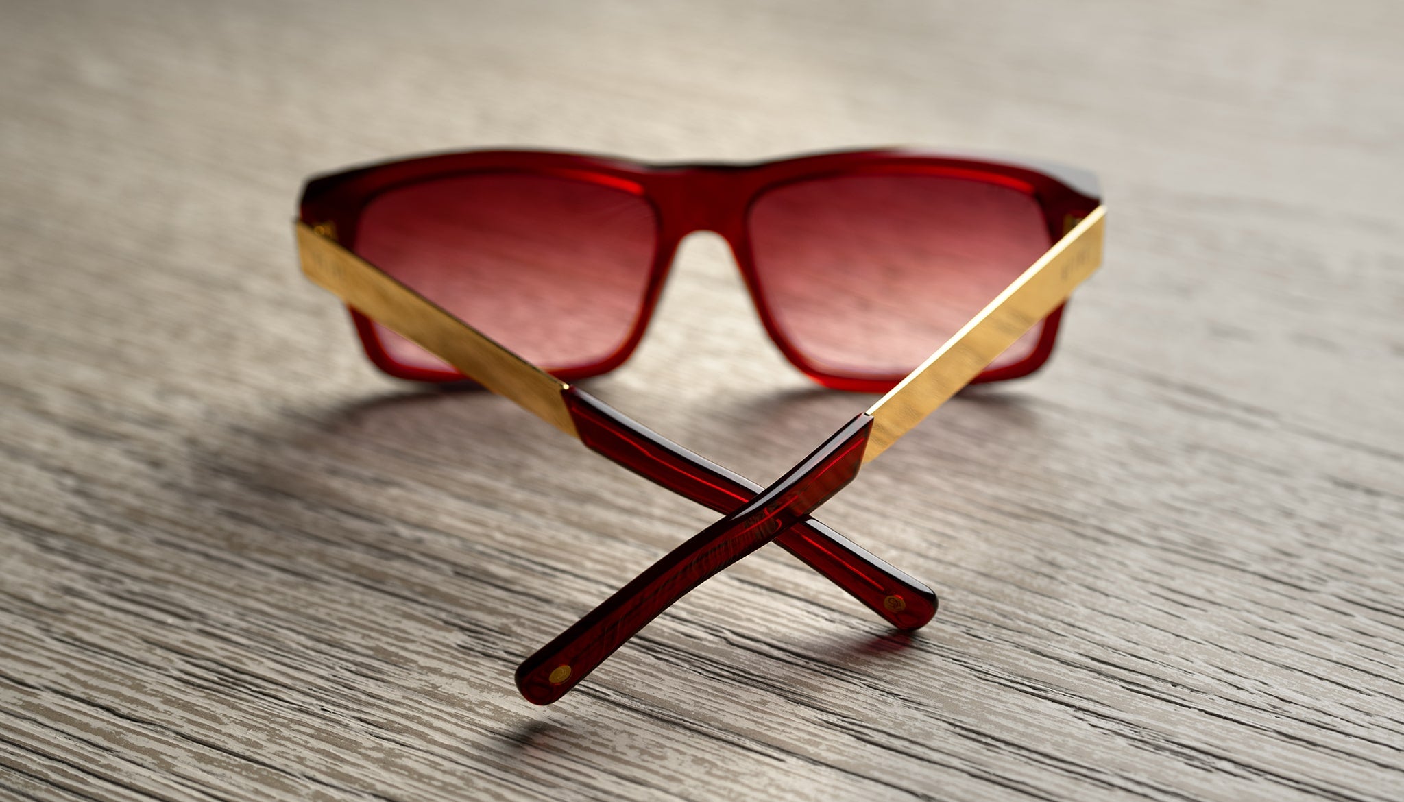 9FIVE Locks Ruby & 24K Gold Clear Lens Glasses Rx