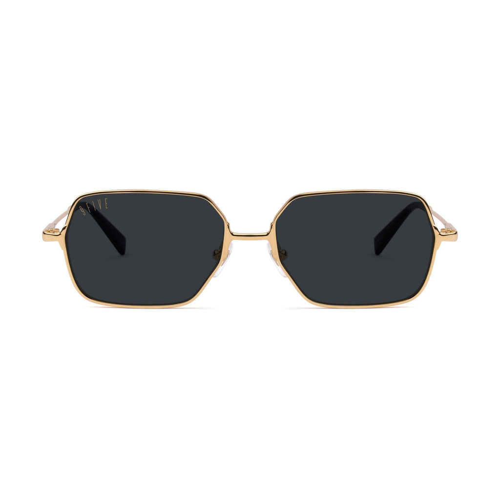 9FIVE Clarity 24K Gold Black Sunglasses — front [g:black s:all o:1]