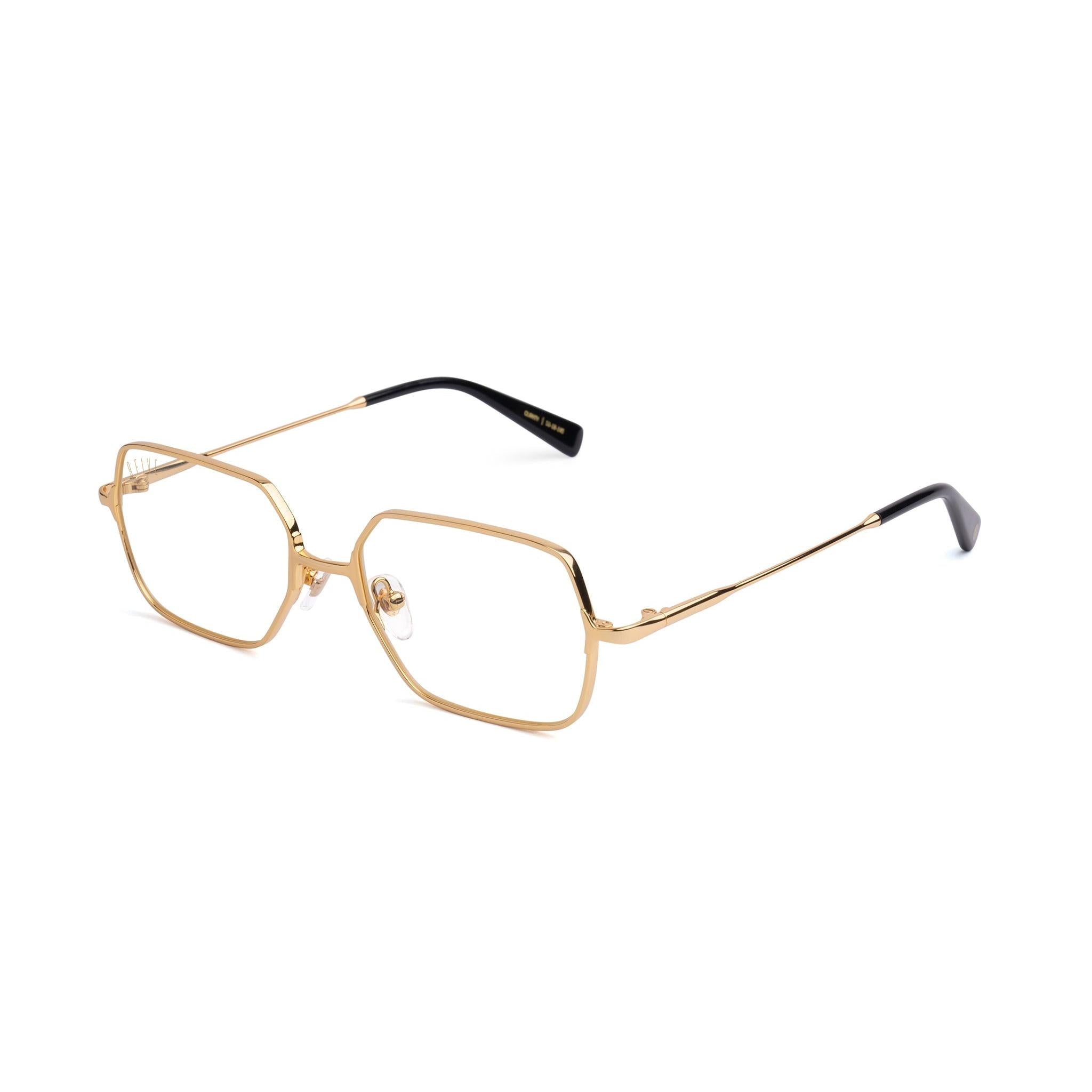 9FIVE Clarity 24K Gold Clear Lens Glasses Rx