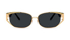 9FIVE Cross Black & 24K Gold Sunglasses