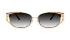 9FIVE Cross Black & 24K Gold - Gradient Sunglasses