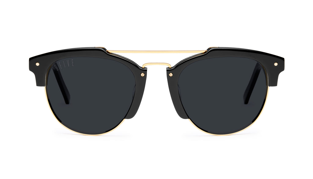 9FIVE Del Rey Black & 24K Gold Sunglasses