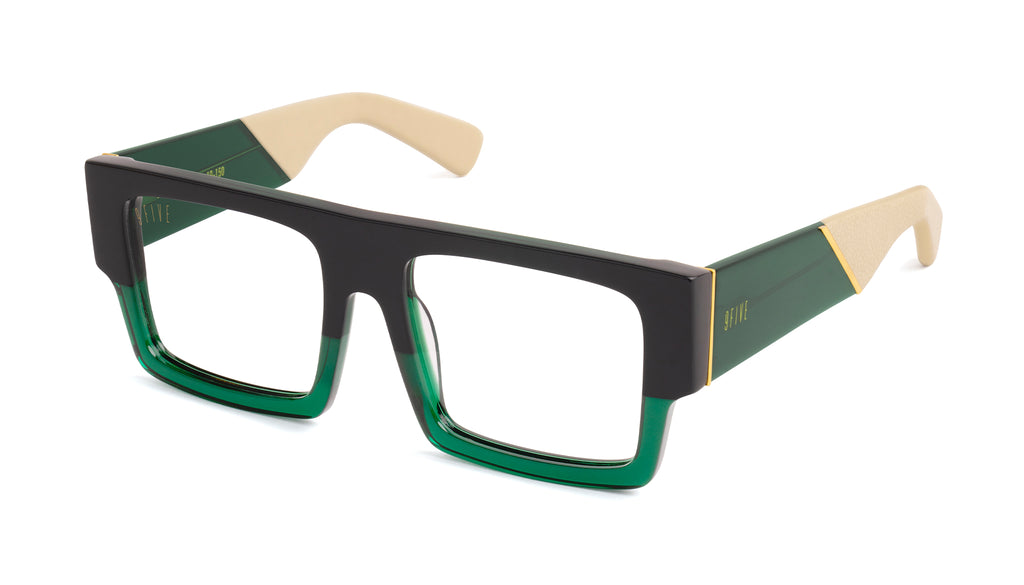 9FIVE Diego Tundra Green Clear Lens Glasses Rx
