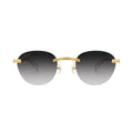 9FIVE Dime Lite Black Gradient & 24K Gold Sunglasses — front [g:black-gradient s:all o:1]