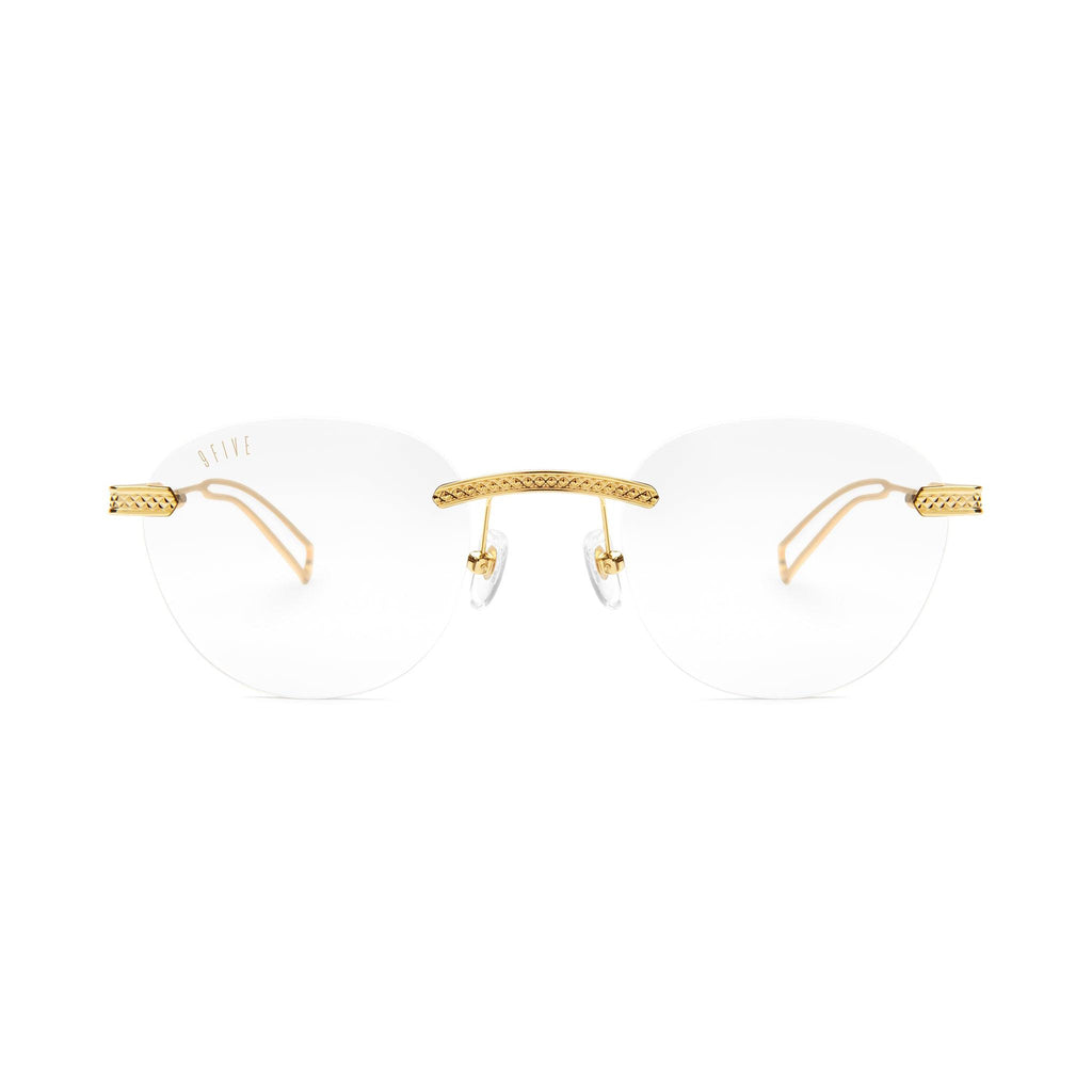 9FIVE Dime Lite 24k Gold Clear Lens Glasses