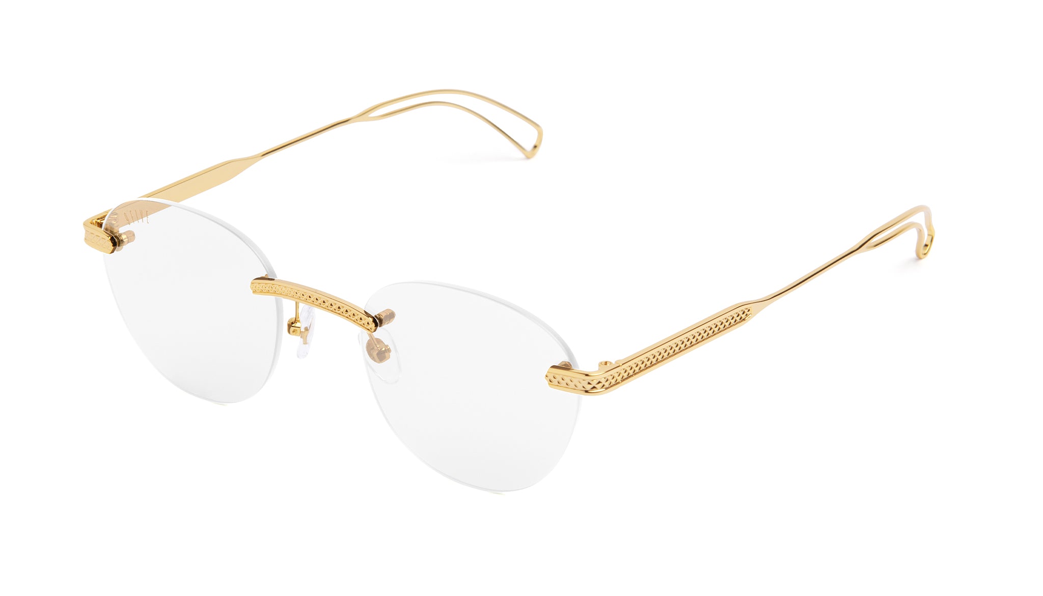 9FIVE Dime Lite 24k Gold Clear Lens Glasses