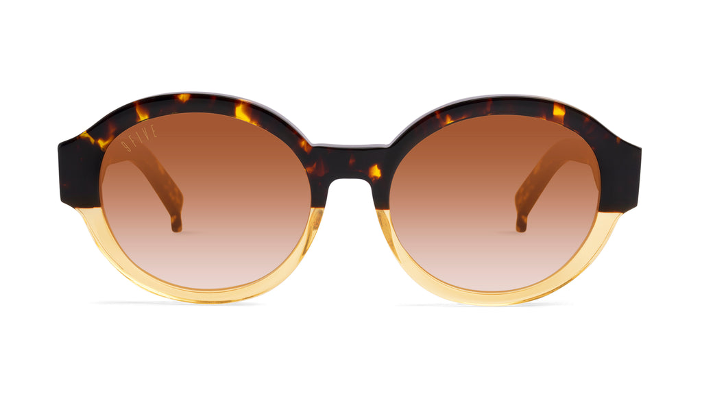 9FIVE Drips Tortoise & Gold Split - Gradient Sunglasses
