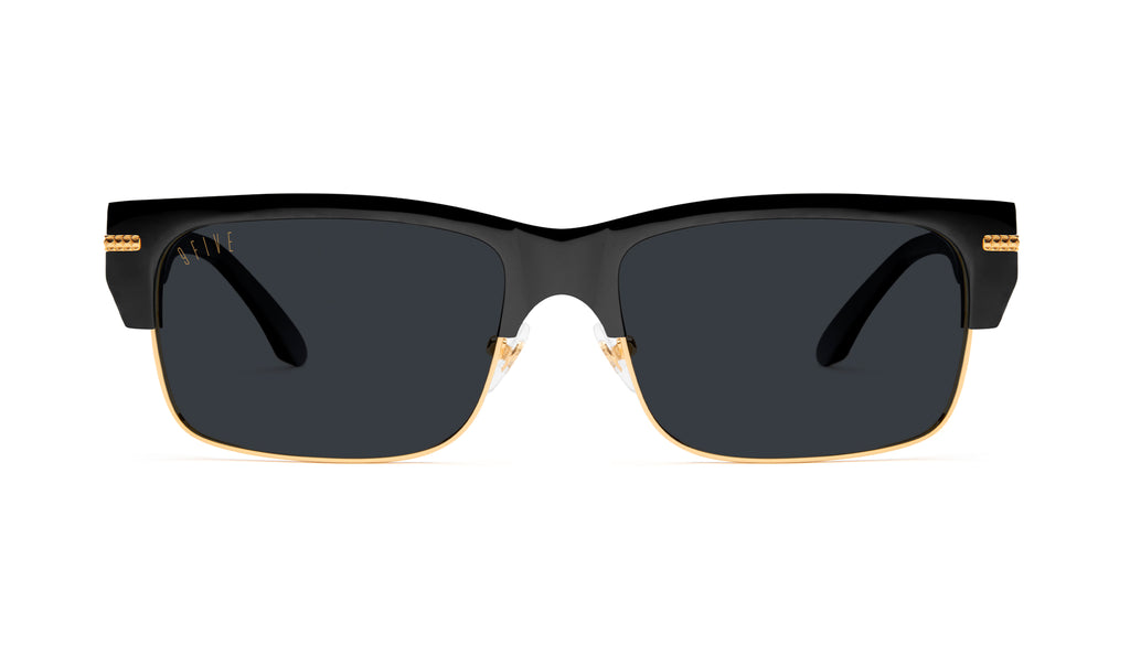 9FIVE Greens LX Black & 24K Gold Sunglasses