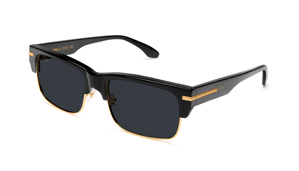 9FIVE Greens LX Black & 24K Gold Sunglasses