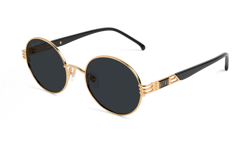 9FIVE Iris Black & 24K Gold Sunglasses Rx