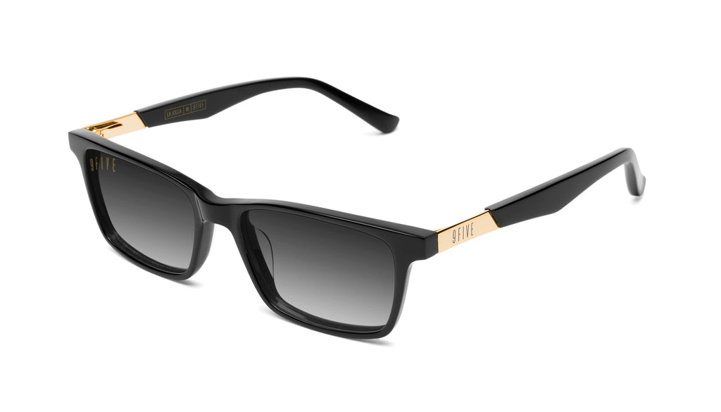 9FIVE La Jolla Black & 24K Gold - Gradient Sunglasses