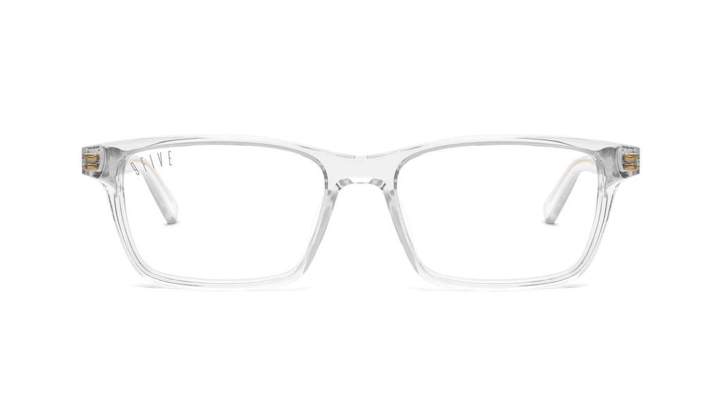 9FIVE La Jolla Crystal & 24K Gold Clear Lens Glasses