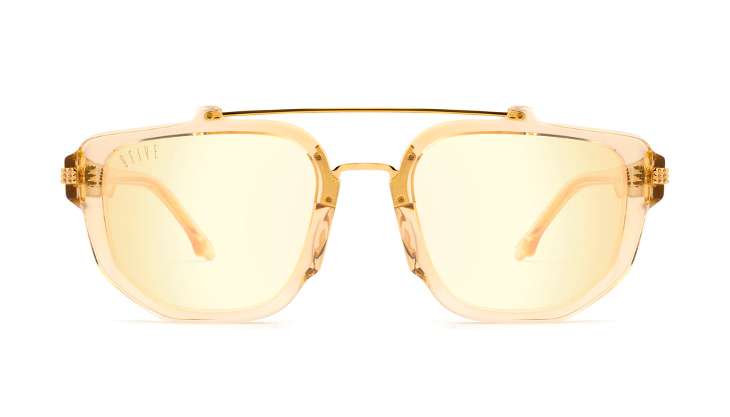 9FIVE Lawrence Gold Snake - Reflective Gold Sunglasses