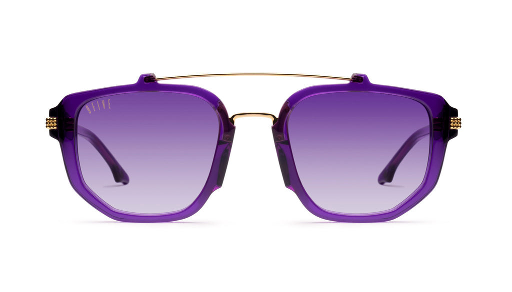 9FIVE Lawrence Purple & 24k Gold - Purple Gradient Sunglasses