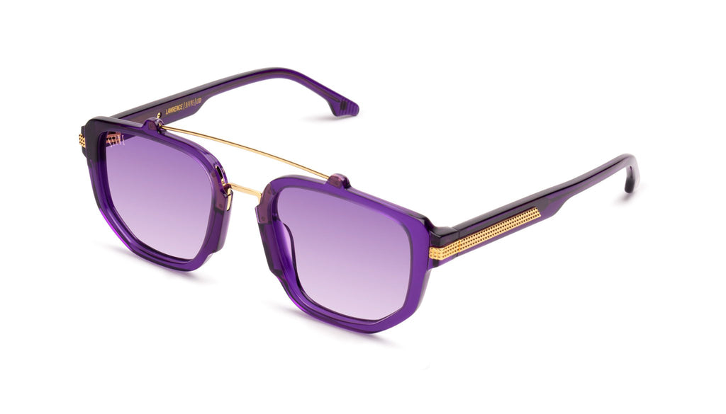 9FIVE Lawrence Purple & 24k Gold - Purple Gradient Sunglasses