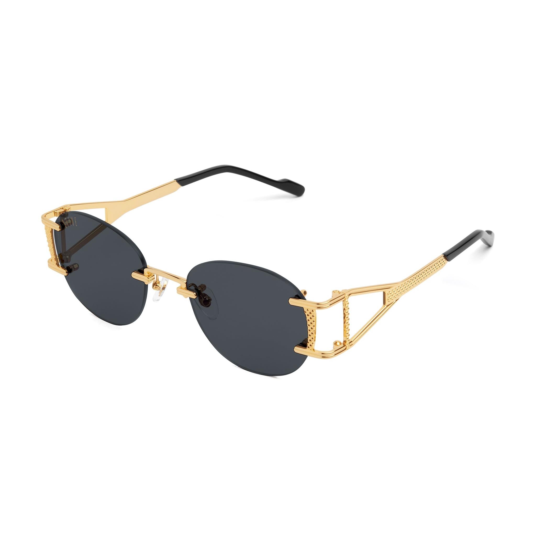 9FIVE Legacy Lite Black & 24k Gold Sunglasses