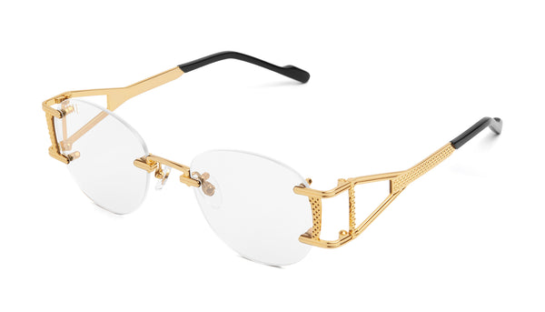 9FIVE Legacy Lite Black & 24K Gold Clear Lens Glasses – 9FIVE Eyewear