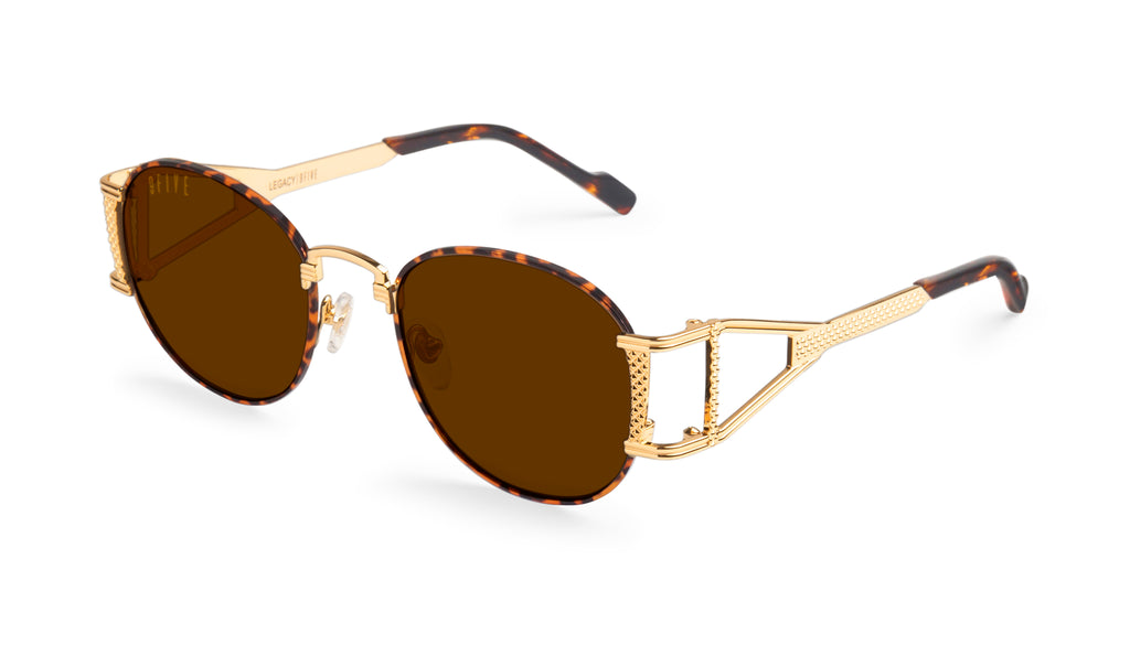 9FIVE Legacy Tortoise & 24k Gold Sunglasses