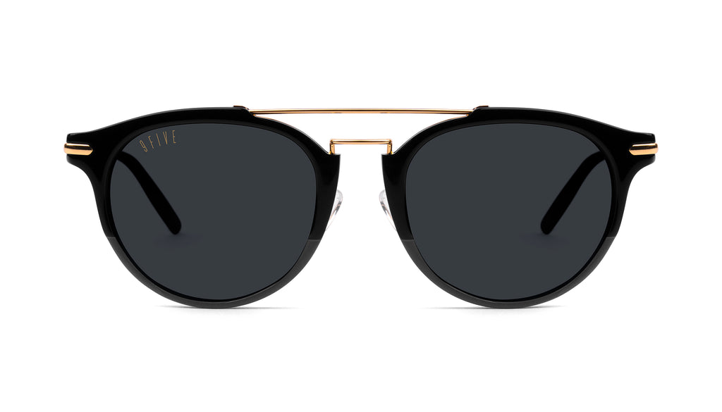9FIVE Leo Black & 24K Gold Sunglasses Rx