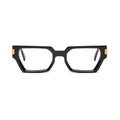 9FIVE Locks Black & 24K Gold Clear Lens Glasses Rx — front [g:all s:reg o:1]