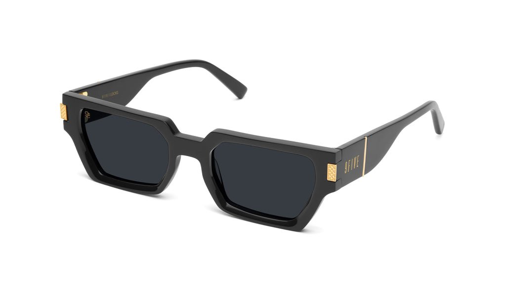 9FIVE Locks Black & 24K Gold Sunglasses
