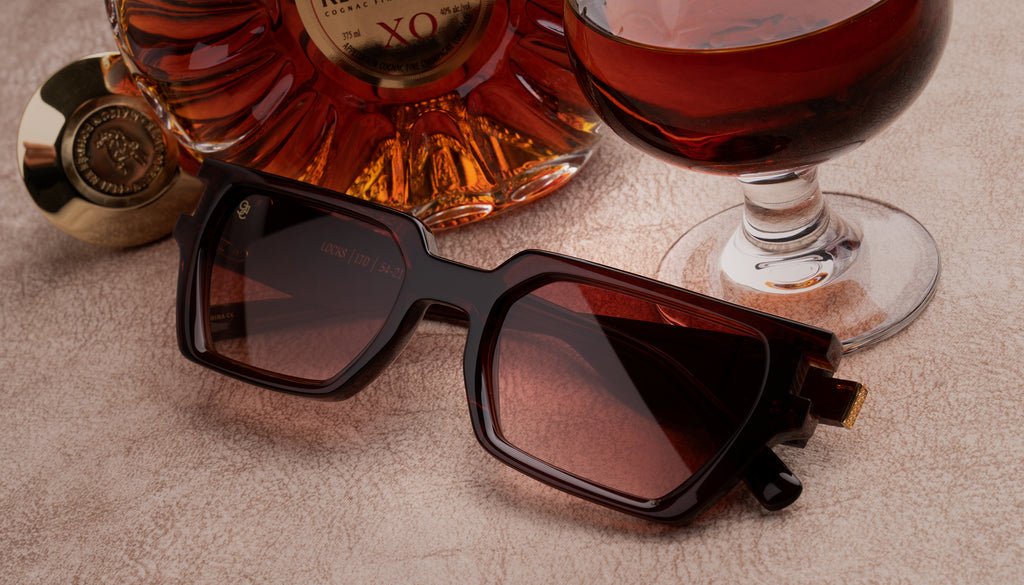 9FIVE Locks Cognac & 24K Gold - Gradient Sunglasses