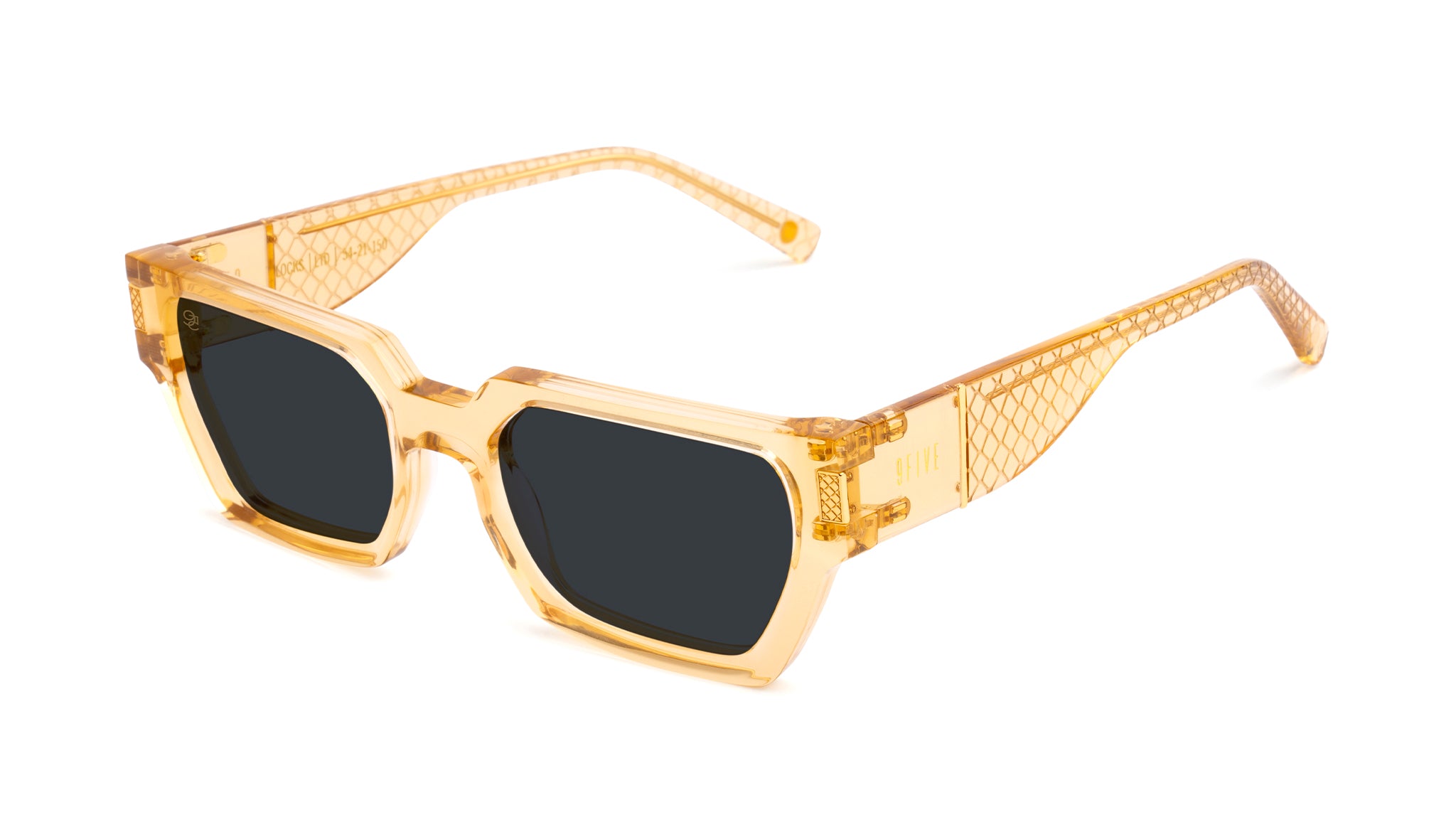 9Five Locks Gold Scale - Reflective Gold Sunglasses