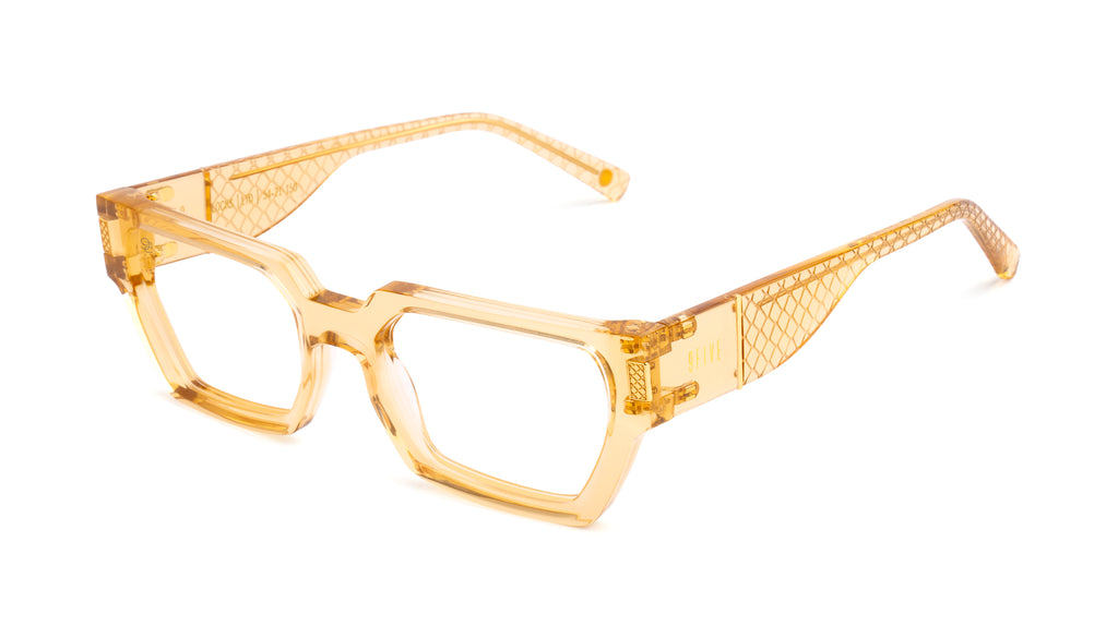 9FIVE Locks Gold Snake Clear Lens Glasses Rx