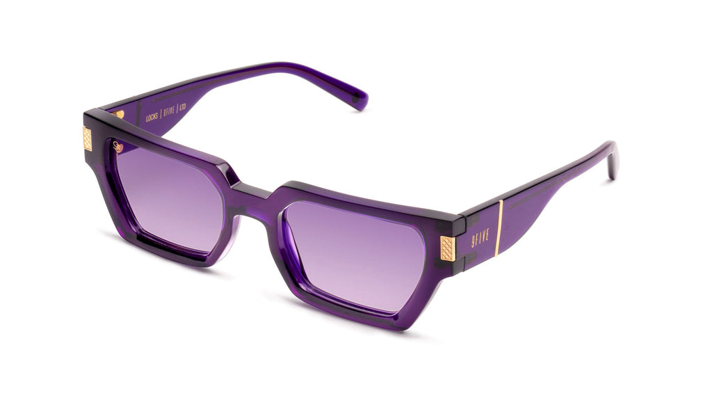 9FIVE Locks Purple & 24K Gold - Purple Gradient Sunglasses