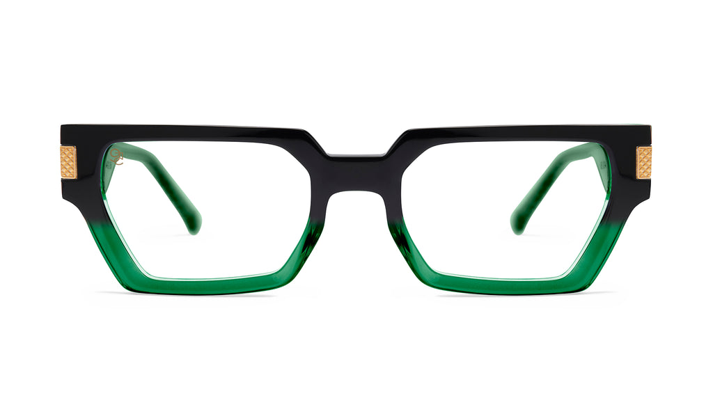 9FIVE Locks Tundra Green Clear Lens Glasses